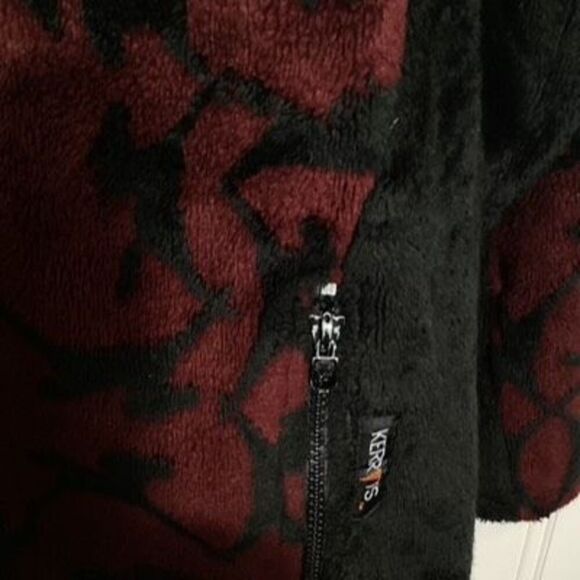 KERRITS Womens Fleece Full Zip Jacket Sz M Equestrian Horse Stretch Red Black - Picture 2 of 8